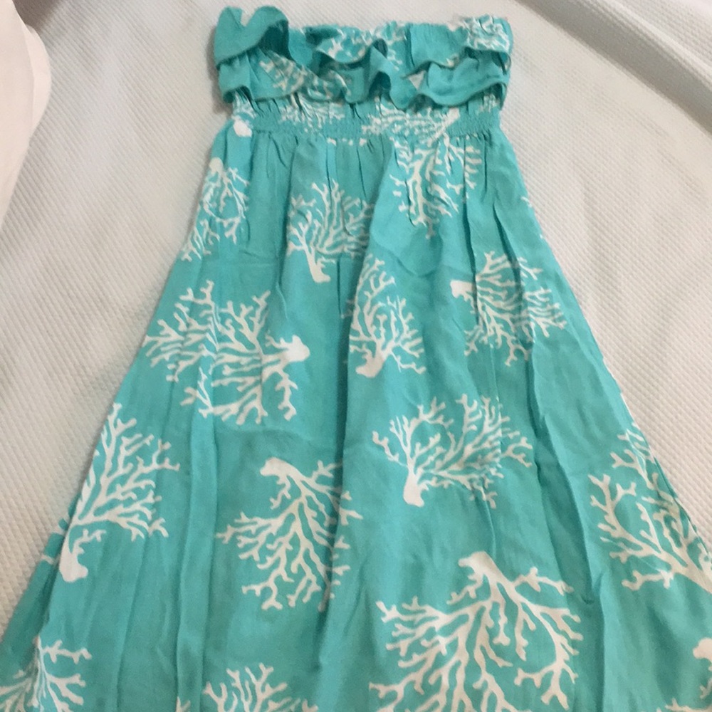 Strapless Aqua Beach Dress Nantucket XS